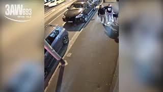 CCTV Police search for men involved in violent Fitzroy fight [upl. by Ydieh]