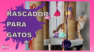 Como hacer un rascador de cartón para gatos 🐈 Rascador para gatos casero y facil [upl. by Skye]