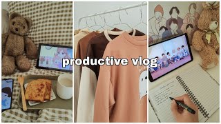 Productive Vlog 🌷Goals Updates unboxing clean with me waking up at 6AM I Aesthetic Vlog [upl. by Paddie624]