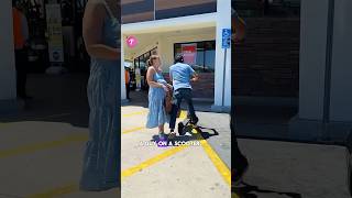 Scooter Rider Hits Pregnant Woman But Bystander Steps In shorts [upl. by Elinad]