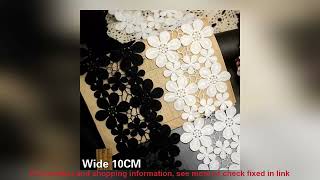 10CM Wide High Quality Exquisite Lace Cotton Embroidery Ribbon Lace Trim Skirt S [upl. by Noiz]