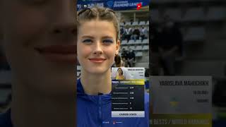 Yaroslava Mahuchikh  Ukraine High Jump Athelete  Diamond League Paris 2021  195 CM Done [upl. by Chaffinch]