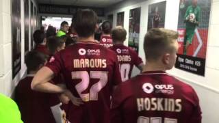 GUARD OF HONOUR The Northampton Town players walk through a Guard of Honour from Crawley Town [upl. by Keven]