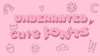 underrated cute fonts  font pack 50  ツaltheaa [upl. by Ayarahs801]