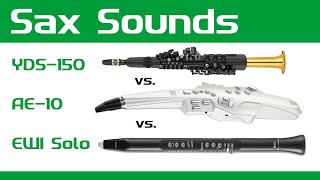 Sax Sounds  Yamaha YDS150 vs Roland Aerophone AE10 vs Akai EWI Solo [upl. by Ahsyad]