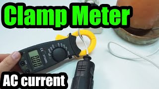 How to measure AC Current Draw with a Clamp Meter DT3266L AC Amp clamp Multimeter [upl. by Ehtnax]