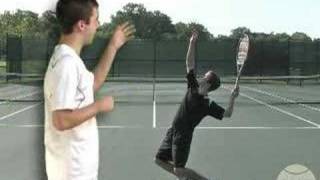 Tennis Lesson Serve Step 6  Leg Push [upl. by Atineb252]