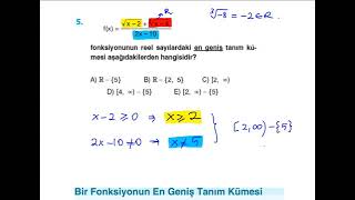 TEST54 FONKSİYONLAR1 Fonksiyonun Tanımı SUPARA TYT MATEMATİK ÇÖZÜMLERİ [upl. by Enyalahs]