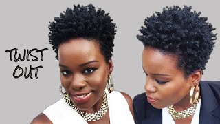 Twist Out On 4C Tapered TWA Tutorial [upl. by Enelear]