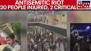 Russian Dagestan airport Mob storms screaming antisemitic remarks 20 hurt  LiveNOW from FOX [upl. by Grim]