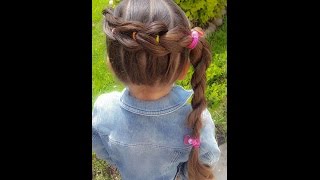 Peinado fácil para niña  Easy hairstyle for girl ❤ [upl. by Neelyk]