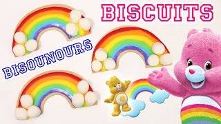 RECETTE BISCUITS ARCENCIEL BISOUNOURS  CARE BEAR COOKIES  CARL IS COOKING [upl. by Maggee]