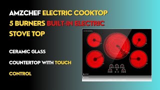 AMZCHEF Electric Cooktop 30 Inch5 Burners Builtin Electric Stove Top cooktop [upl. by Akemrehs95]