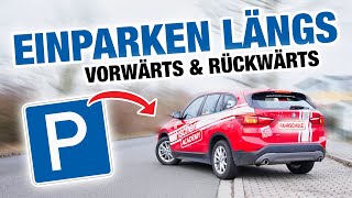 Einparken LÄNGS  einfach erklärt 🚘  Fischer Academy [upl. by Bardo158]