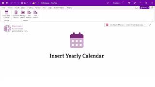 How to Insert Yearly Calendar in OneNote [upl. by Turne40]