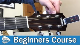 How to Tune A Guitar for Beginners Guitar Basics  Lesson 4 [upl. by Reid]