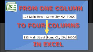 How to break or split address into separated parts in Excel [upl. by Menon]