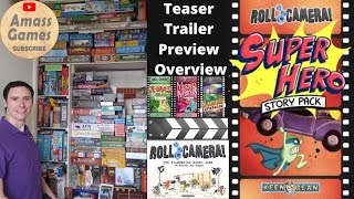 Roll Camera Super Hero Story Pack unboxing teaser trailer preview overview AmassGames expansion [upl. by Marva]