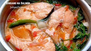 Sinigang na SalmonFilipino Sinigang RecipeJulianaStation [upl. by Handal]