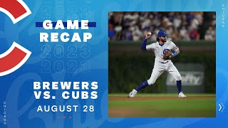 Cubs vs Brewers Game Highlights  82823 [upl. by Nosredneh]