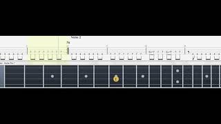 Gouge Away — Pixies — Bass part with tab fretboard view and metronome 4k [upl. by Julietta]