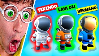 ASTRONAUTAS de COLORES por Equipos 🚀 Abro x20 Sobres si Laia Oli Gana 🤑  Stumble Guys TEKENDO [upl. by Farland615]