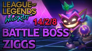 Battle Boss Ziggs Gameplay  League of Legends  Wild Rift [upl. by Airyt373]