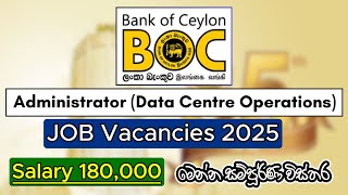 BOC Job Vacancies I Government Job Vacancies in Sri Lanka I Job Sinhala 2024 [upl. by Truda]