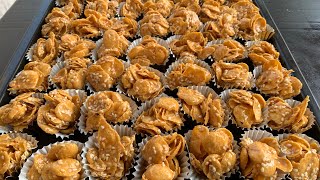 CORNFLAKES Caramel MudahSukatan Cawan  Biskut Raya Paling Rangup dan Sedap  Yang Penting Murah [upl. by Idisahc]