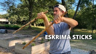 Epic Figure 8 Spins with 2 Escrima Sticks [upl. by Neahs]