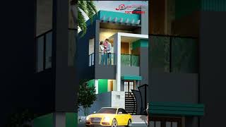 West facing 3BHK home design  djrconstruction  shorts [upl. by Alleunam435]