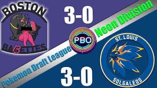 Pokémon Draft League  St Louis Solgaleos VS Boston Babettes  S7 W4 Neon Div [upl. by Adeuga]