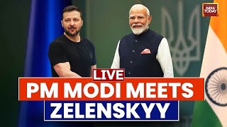 PM Modis Meeting With Ukrainian President Zelensky LIVE  PM Modi In Ukraine  India Today [upl. by Kendricks]