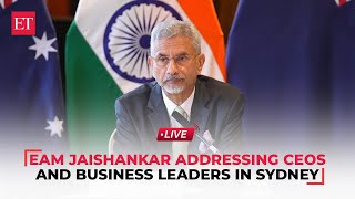 LIVE  EAM Jaishankar addresses Business leaders and CEOs in Sydney  IndiaAustralia ties [upl. by Adranoel]