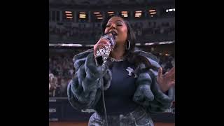 Ashanti sang the National Anthem for Game 4 World Series Dodgers vs Yankees [upl. by Navak]