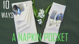 10 Ways How to Fold a Pocket Napkin [upl. by Ruhtracam651]