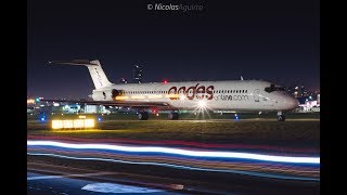 DESPEGUE NOCTURNO  MC DONNELL DOUGLAS MD83 LVAYD ANDES LINEAS AEREAS  AEPSLA [upl. by Dupuis]