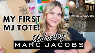 Marc Jacobs The Tote Bag Unboxing  The Camo Jacquard Medium Tote Bag [upl. by Sulienroc]