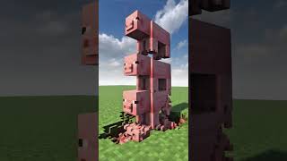 Minecraft Pig Tower Fall  shorts [upl. by Seiter]