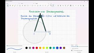 Konstruktion einer Streckensymmetrale [upl. by Lenrad]