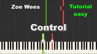 Zoe Wees  Control ǀ Piano101  Piano Tutorial [upl. by Omora]