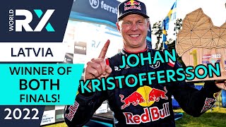 How Johan Kristoffersson won BOTH Finals at Ferratum World RX Of Riga  Latvia 2022 [upl. by Alice]