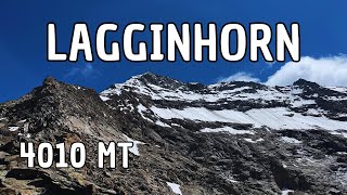 Lagginhorn  4010 mt  Via normale da Hohsaas SaasGrund  CH 4K [upl. by Oriana]