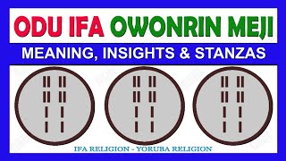 Odu Ifa Owonrin Meji in Ifa ReligionYoruba Isese Religion  Owonrin Meji Meaning Oriki When Casted [upl. by Minnaminnie]