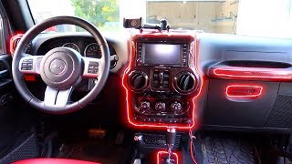 EASY MOD JEEP WRANGLER CARBON FIBER INTERIOR UPGRADE [upl. by Cogen973]