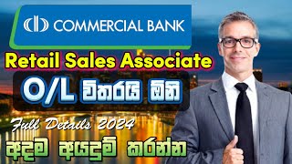 Commercial Bank Bank Sales Associate Job Vacancies 2024 I Jobs Sri Lanka 2024 [upl. by Farl]