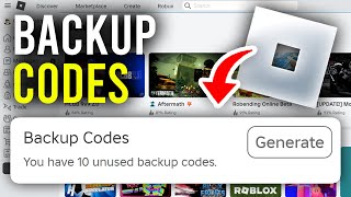 How To Get Roblox Backup Codes For 2 Step Verification  Full Guide [upl. by Ludwigg703]