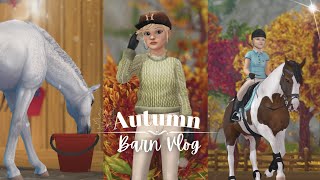 Autumn Barn Vlog Star Stable Realistic Roleplay [upl. by Erdreid842]