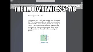 Thermodynamics 5119 An insulated 40ft 3 rigid tank contains air at 50 psia and 120°F A valve [upl. by Jodoin]