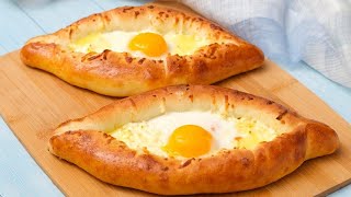 Georgian Cheese Stuffed Bread Khachapuri [upl. by Anneirda]